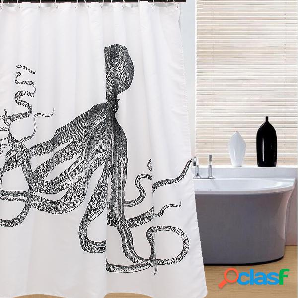 150X180cm Pulpo Kraken Patrón Impermeable Cuarto de baño