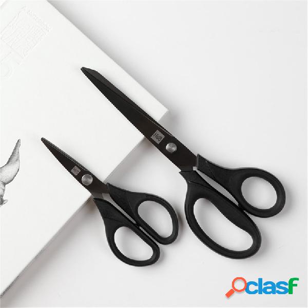 2pcs Tijeras chapadas en titanio Juegos afilados negros Kit