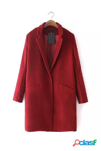 Abrigo de lona rojo tweed