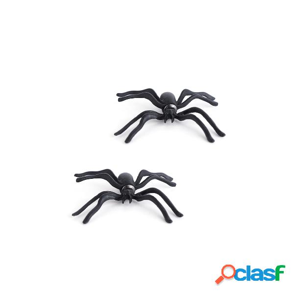 Aretes de araña de halloween negro