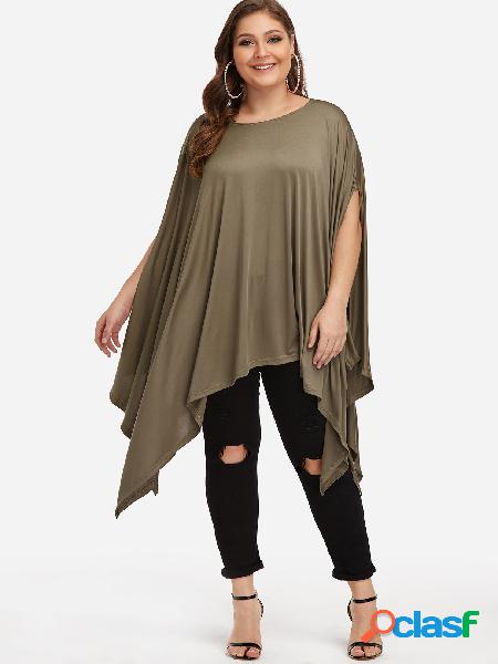 Blusa con mangas de murciélago verde de tamaño extra