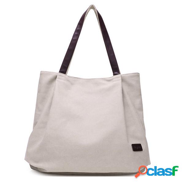 Bolso tote casual de lona de gran capacidad