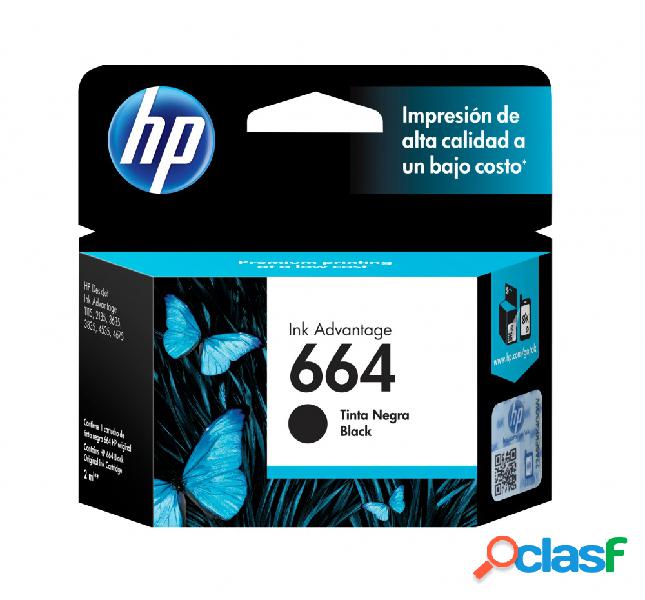 Cartucho HP 664 Negro Original, 120 Páginas