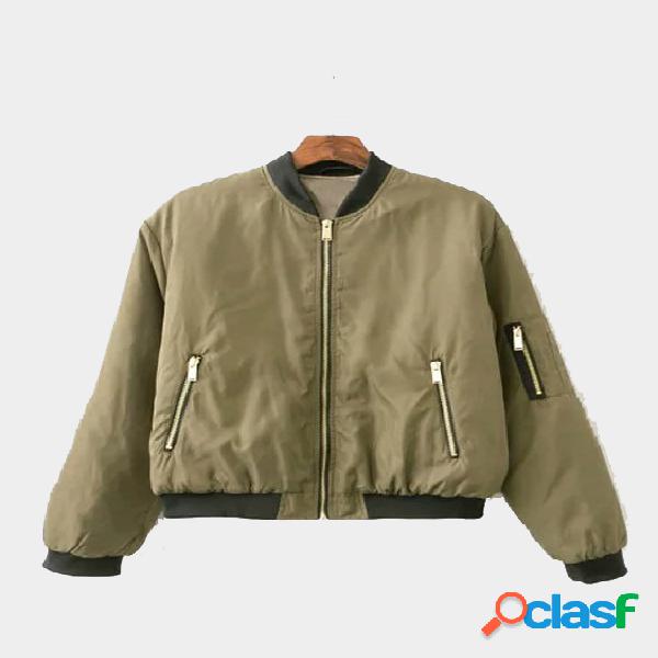 Chaqueta acolchada militar verde militar