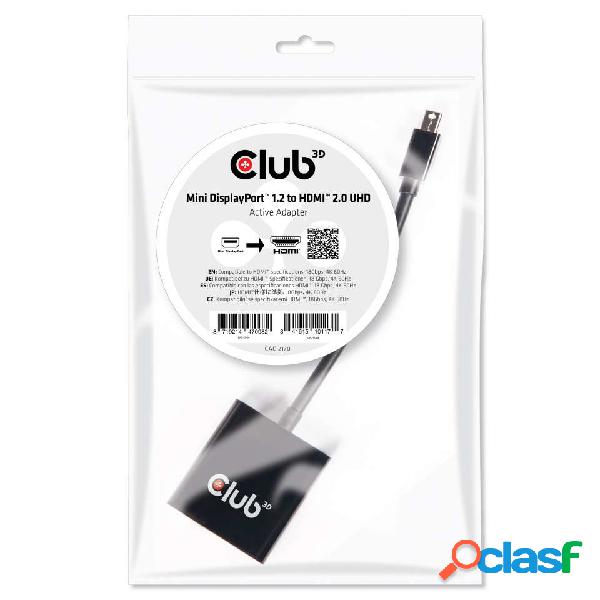 Club 3D Adaptador Mini DisplayPort Macho - HDMI Hembra,