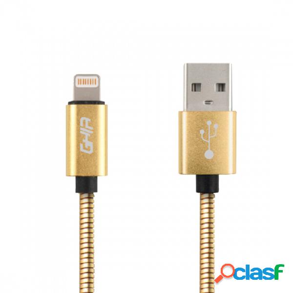 Ghia Cable USB A Macho - USB C Macho, 1 Metro, Oro