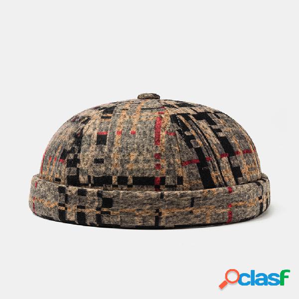 Hombres y Mujer Felpa Soft Tejido Cráneo Gorras Costura a