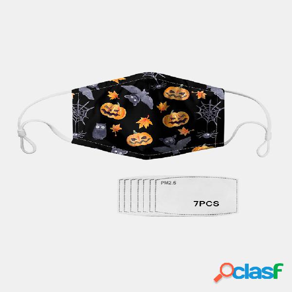 Men & Mujer 7PCS PM2.5 Filtro Estilo de Halloween Impresión