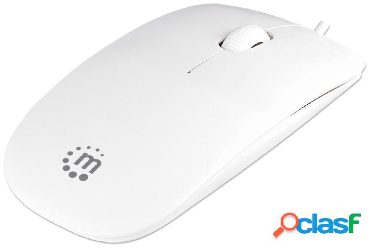 Mouse Manhattan Óptico Silhouette, Alámbrico, USB,