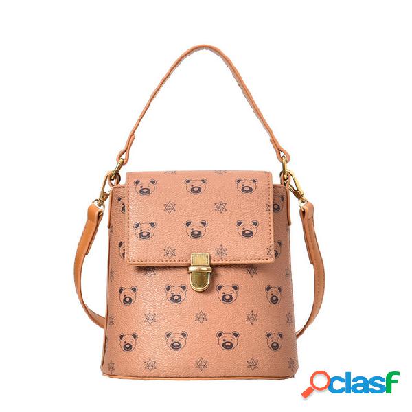 Mujer Lindo cubo de bolso de gran capacidad Bolsa