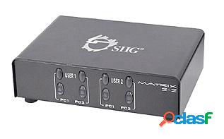 Siig Conmutador de Video VGA y Matriz de Audio con 2