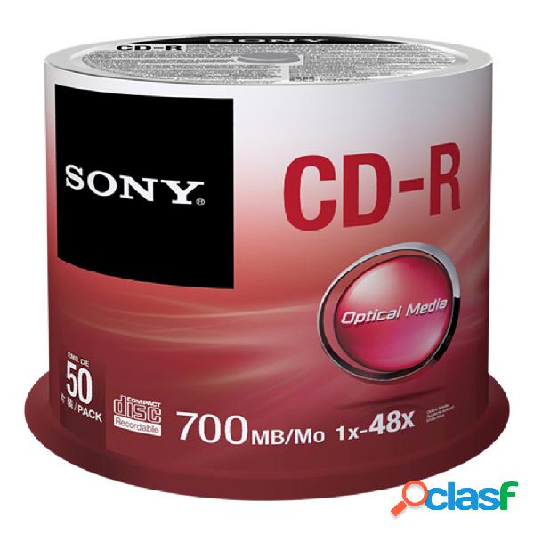 Sony Torre de Discos Virgenes para CD, CD-R, 48x, 50 Discos