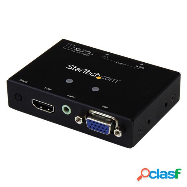 StarTech.com Video Splitter HDMI/VGA, 1x HDMI, 2x VGA, Negro