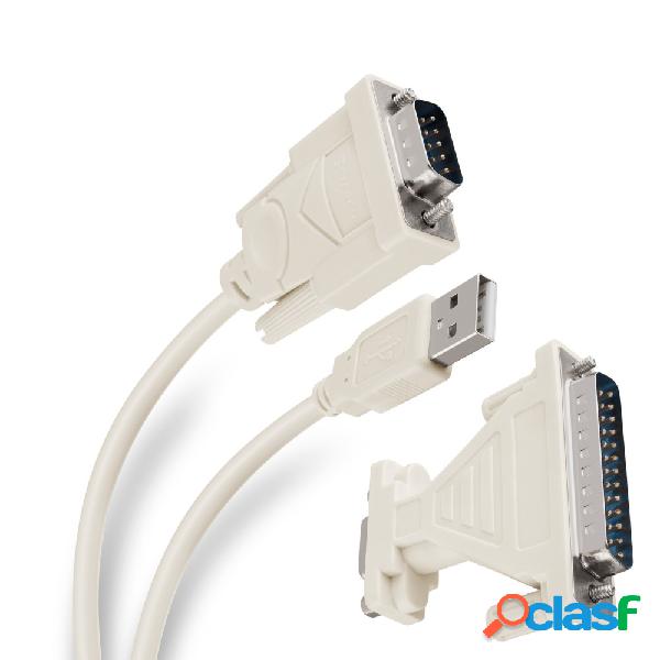 Steren Cable DB-9 Macho - USB A Macho, 1.8 Metros, Gris