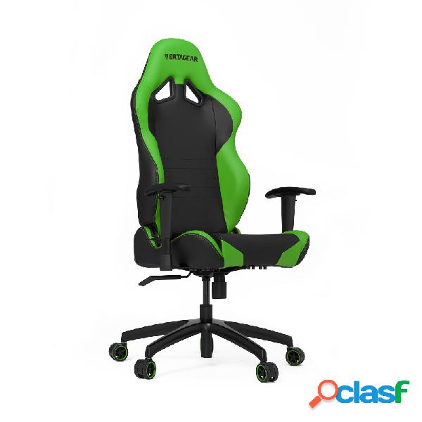 Vertagear Silla Gamer SL2000, hasta 150Kg, Negro/Verde