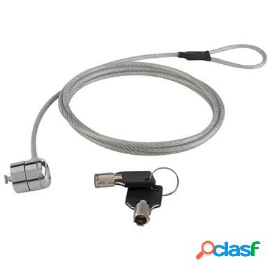 BRobotix Candado con Llave para Laptop, 1.3 Metros, Acero