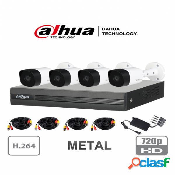 Dahua Kit de Vigilancia XVR1A044B2A11 de 4 Cámaras CCTV