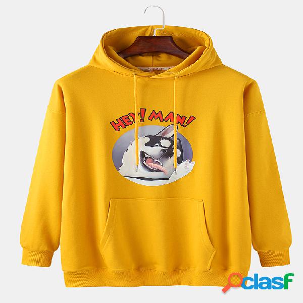 Dibujos animados de algodón para hombre Perro Sudaderas con