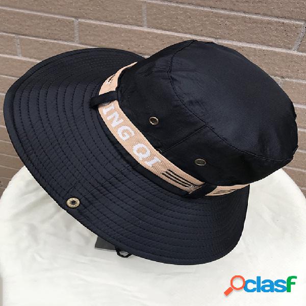 Gorra de pescador unisex transpirable atado con lata al aire