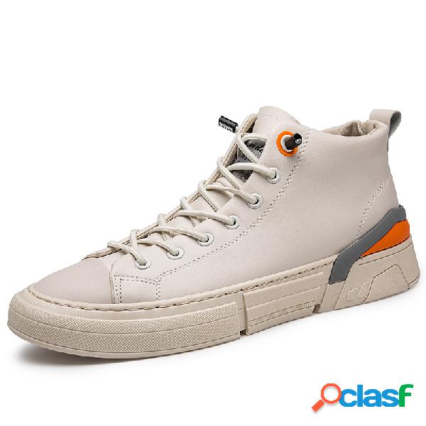 Hombres punta de goma Impermeable High Top Sport Casual