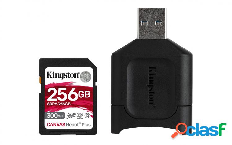Memoria Flash Kingston Canvas React Plus, 256GB SDXC UHS-II
