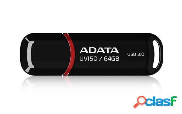 Memoria USB Adata DashDrive UV150, 64GB, USB 3.0, Negro