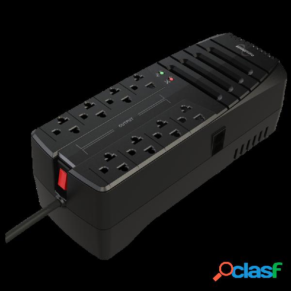 Regulador DataShield RAD2000, 2000VA, 1000W, 8 Salidas