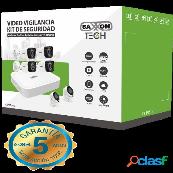 Saxxon Kit de Vigilancia 8304XECCLKIT de 4 Cámaras CCTV