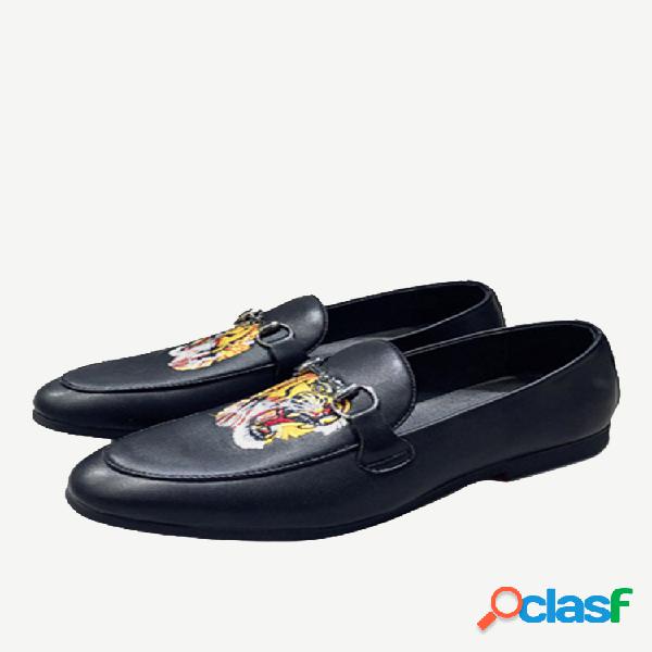 Season Peas British Shoes Set Foot Bordado Personalidad