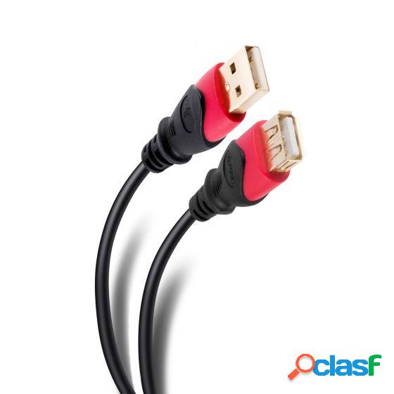 Steren Cable Elite USB A Macho - USB A Hembra, 1.8 Metros,