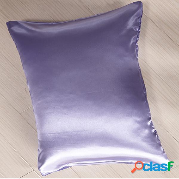 2pcs Almohada de seda de imitación Caso Funda de cojín
