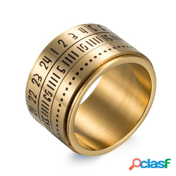 Anillo de dedo de acero inoxidable simple titanio acero 316L