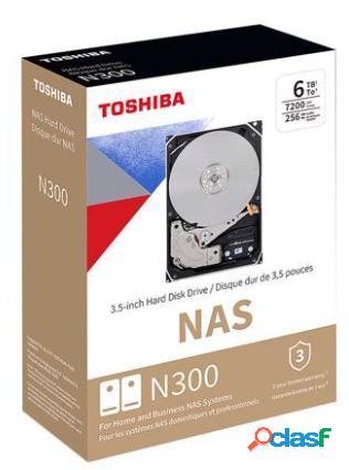 Disco Duro para NAS Toshiba N300 3.5" de 1 a 8 Bahias, 6TB,