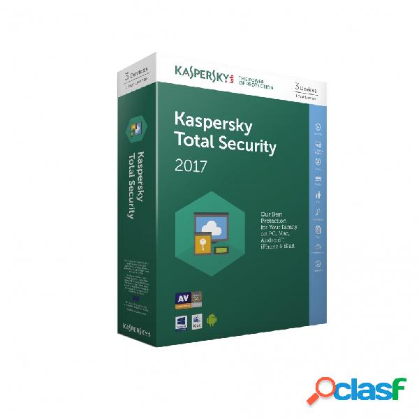 Kaspersky Lab Total Security 2017, 5 Usuarios, 1 Año,