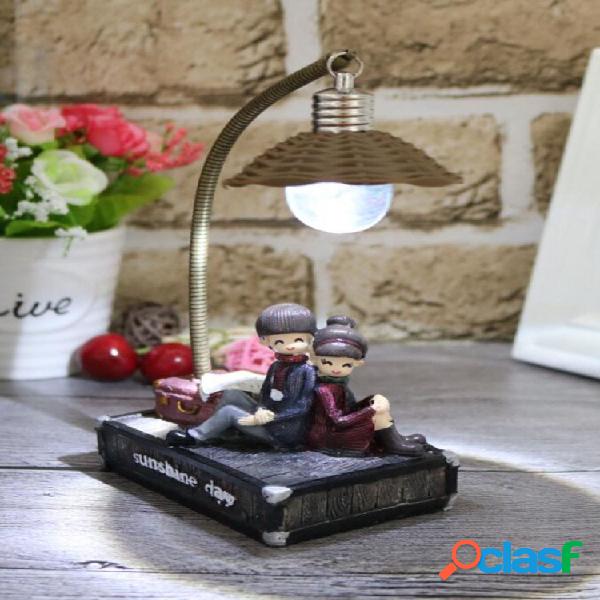 Pareja Noche Luz Novedad Creativo Pequeño Regalo Resina