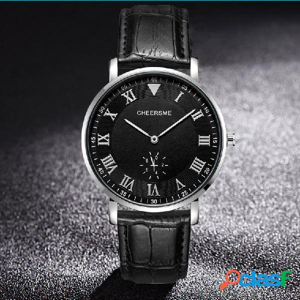 Reloj ultra delgado de cuarzo estilo Diseño para hombres