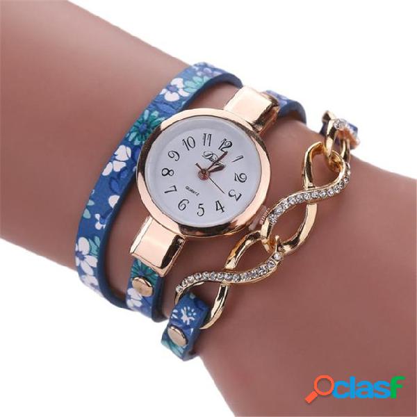 Rose Gold Caso Shining Diseño Mujer Reloj de pulsera Reloj