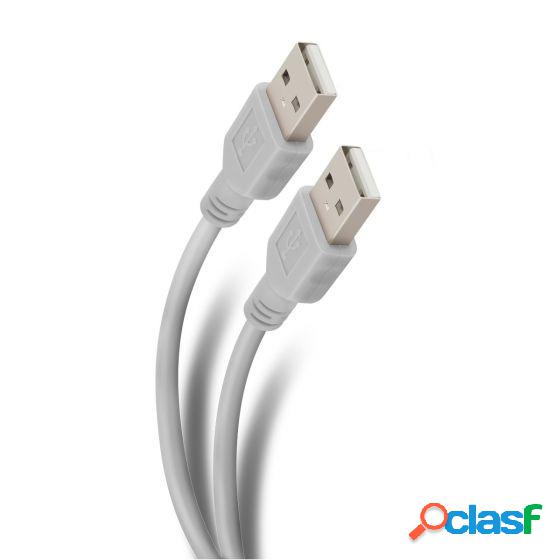 Steren Cable USB A Macho - USB A Macho, 1.8 Metros, Blanco