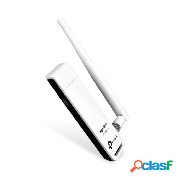 TP-Link Adaptador de Red USB TL-WN722N, Inalámbrico, 2.4 -
