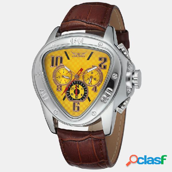 Triangle Dial Automatic Mecánico Fecha del reloj Semana Mes