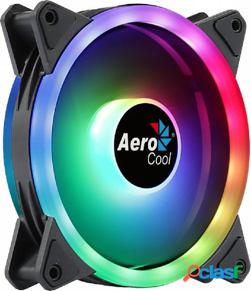 Ventilador Aerocool Duo 12 LED RGB, 120mm, 1000RPM, Negro