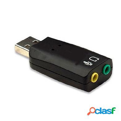 BRobotix Convertidor USB a Audio, Negro