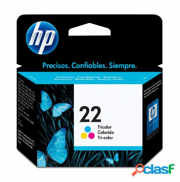 Cartucho HP 22 Tricolor Original, 170 Páginas