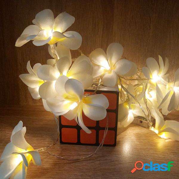 Con pilas 3M 5M Frangipani en forma de cadena de luz de