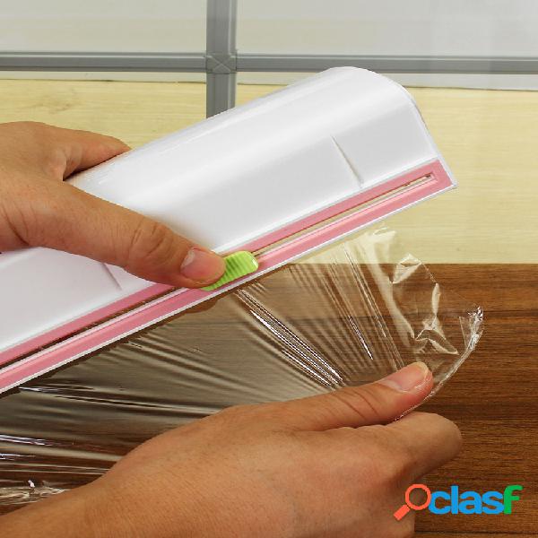 Dispensador de envoltura de alimentos Cortador de plástico