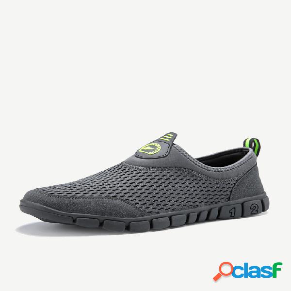 Hombre Mesh Splicing Comfy Soft al aire libre Zapatillas