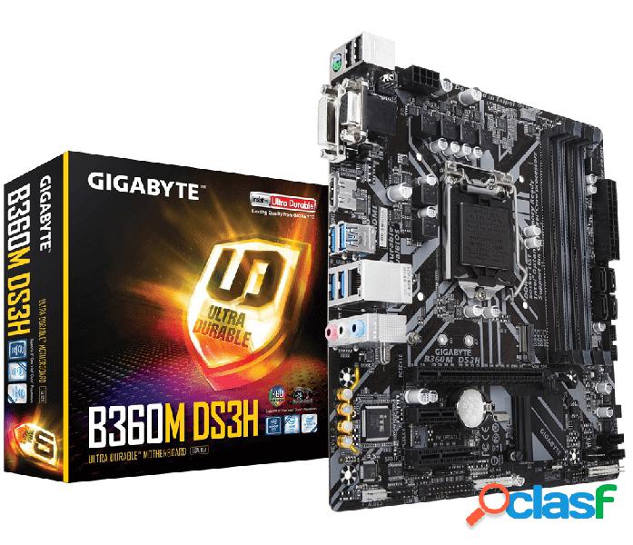 Tarjeta Madre Gigabyte microATX B360M DS3H, S-1151, Intel