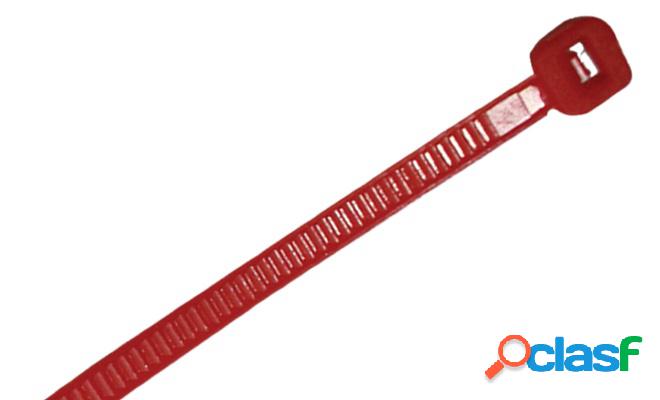 Thorsman Cintillo de Nylon TH-300, 30cm, Rojo, 100 Piezas