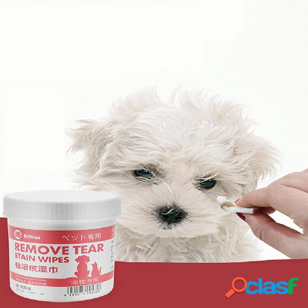 100pcs / Set Toallitas húmedas para mascotas Perro Toallas