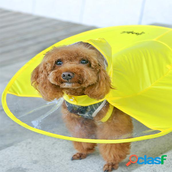 2 colores Pet Perro Impermeable con forma de ovni Perro
